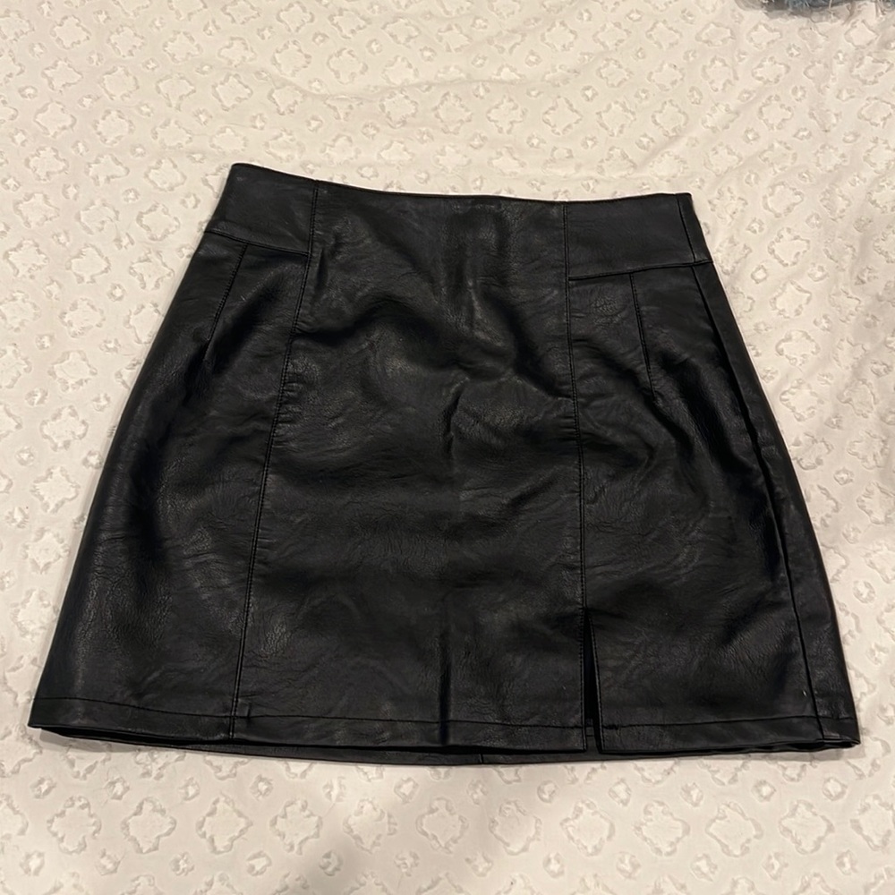 Topshop pleather skirt